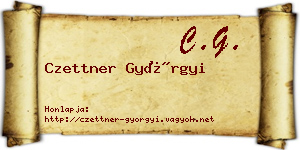 Czettner Györgyi névjegykártya