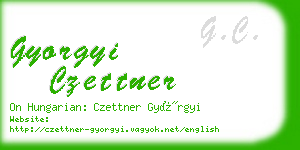 gyorgyi czettner business card